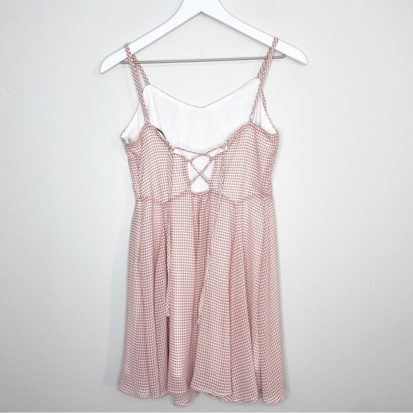 PAPAYA Pink Lace Up Back Dress Size Medium - Picture 4 of 8